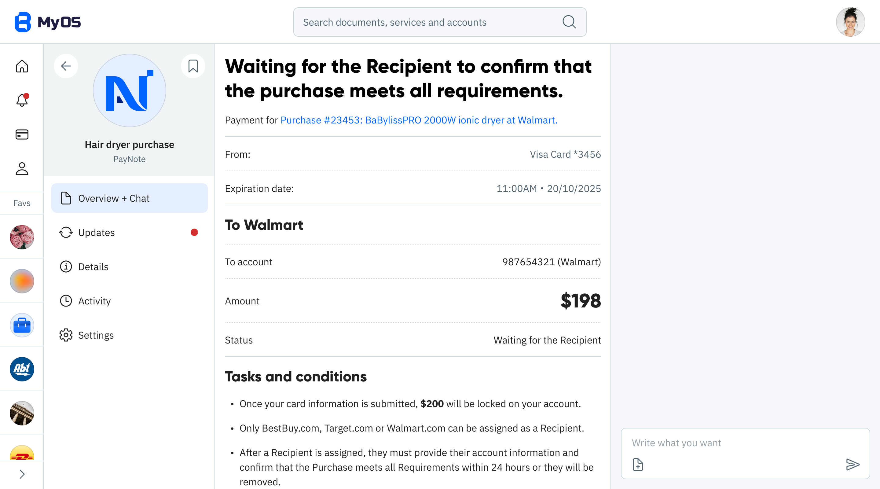 PayNote product screenshot
